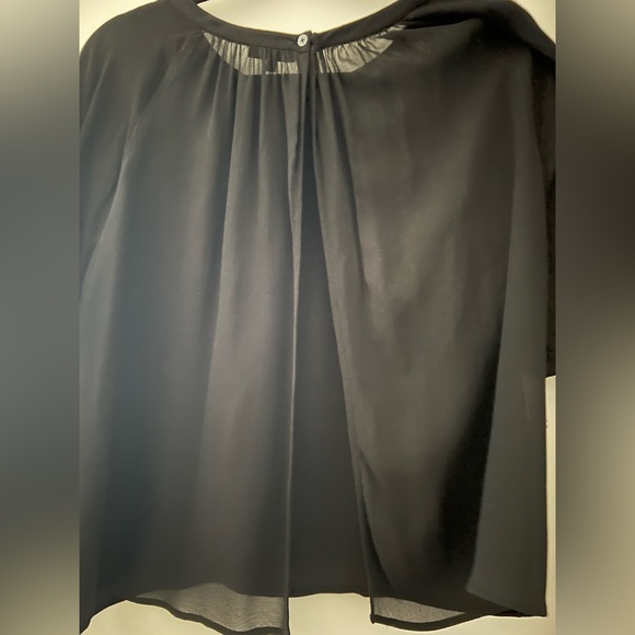 Babaton black sheer short sleeved blouse. - Picture 3 of 5